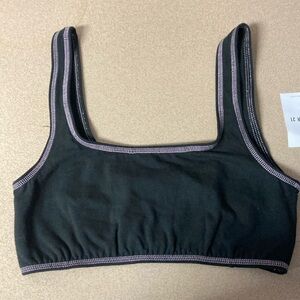 Forever 21 black sport bras with pink threads